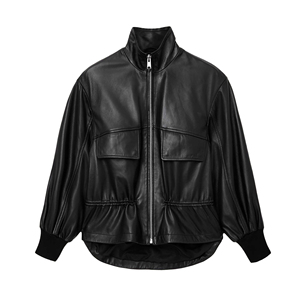 Ladies Real Shearling Leather <b>Jacket</b> <b>Women</b> Warm Winter Biker Slim Fit <b>Zip</b>-<b>Up</b> Customized Logo Factory Price Wholesale - Product Image 1
