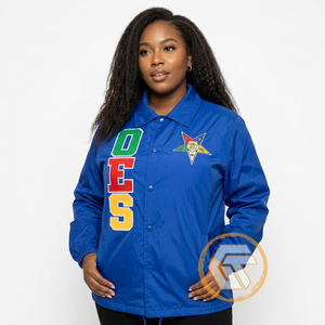 Customized Order GREEK TREASURES Women's Eastern Star Letter Polyester Embroidered Windproof Waterproof Breathable <b>Summer</b> <b>Jacket</b> - Product Image 4