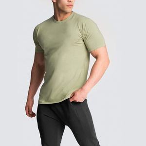 2025 nueva llegada de algodón de manga corta para hombre, camiseta personalizada con estampado de Color puro, ropa personalizada para hombre - Product Image 1