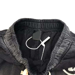 Pantalones Deportivos Track Jogger, Estilo Stacked, Tejido Grueso de 500 GSM, 100% Algodón, con Logotipo, Holgados, Casuales, Ecológicos, para Hombre - Product Image 3