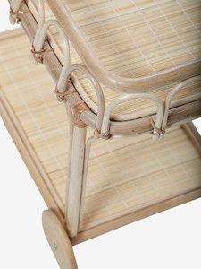 Carrito de juguete para bebés hecho de ratán natural. Carrito de comida y bebida para niños, juguete de simulación para juego de rol. - Product Image 2
