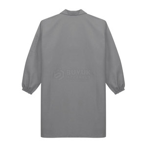เสื้อกาวน์แล็บ ผ้าฝ้าย 100% ป้องกันการเจาะทะลุ น้ำหนักเบา ระบายอากาศได้ดี ชุดยูนิฟอร์มนิรภัยสำหรับห้องปฏิบัติการ คลินิก โรงพยาบาล ทำงานสบาย - Product Image 6