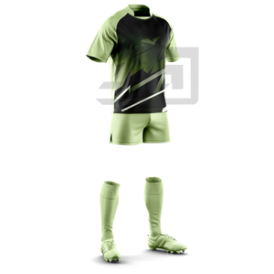 Ensemble d'uniformes de rugby personnalisés, impression numérique, broderie 3D, maillot et short légers, respirants, écologiques, coupe-vent, athlétiques - Product Image 4