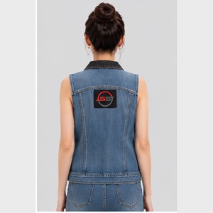 Premium Cotton Denim Vest Sleeveless Button-Up Jean <b>Waistcoat</b> with Classic Collar for Casual Outdoor and Daily Wear <b>Women</b> - Product Image 3