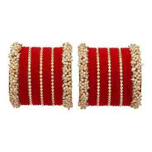 Ensemble de bracelets de mariage islamiques tendance pour femmes, en or massif, style Kundan - Product Image 4