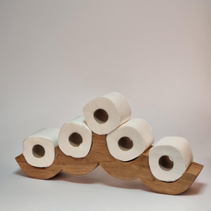Soporte de metal y madera para rollos de papel higiénico, organizador de almacenamiento, accesorios de baño, nuevo soporte artesanal de madera para rollos de papel. - Product Image 3