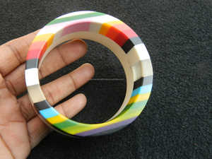 งานฝีมือเรซินสไตล์นางฟ้าวินเทจสำหรับผู้หญิงกระดุมข้อมือแฮนด์เมดคุณภาพสูงตามสั่งจากอินเดีย - Product Image 3