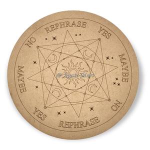 Compre ahora Productos genuinos de Reiki Tablero de péndulo MDF Radiestesia solar con tablero de péndulo de radiestesia monofásica para adivinación - Product Image 3