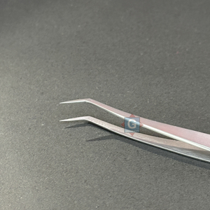 Best Selling Wholesale Price Eyelash Tweezers Stainless Steel Curved Tip Tweezers - Product Image 4