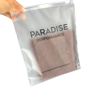 Sac à fermeture éclair en CPE givré imprimé sur mesure pour l'emballage des vêtements, sac en plastique mat à fermeture éclair avec logo, sacs de rangement pour vêtements