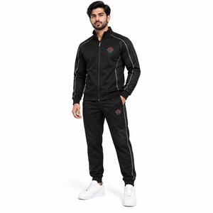 Ensemble de survêtement pour homme, design respirant et confortable, idéal pour l'entraînement, vêtements de sport de haute qualité, veste et pantalon légers - Product Image 4