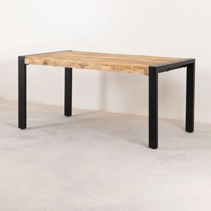 Mesa de Comedor Rectangular de Madera Vandana Hexa Sereno (160×90 cm) con Detalles Metálicos - Product Image 2
