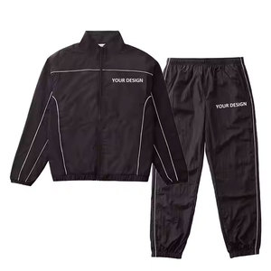 Style Casual Lightweight Windproof <b>Windbreaker</b> Jacket Set Solid Nylon Jogging Zipper Pants Tracksuit Anti-UV - Product Image 1
