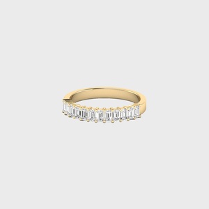 0.85CTW Emerald Cut Prong Set Half-Eternity <b>Ring</b> - Product Image 1