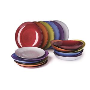 ชุดอาหารเย็นเอ็กเซลซ่า 18 ชิ้น แก้วเพชรหลากสี จาน ชาม - Product Image 2