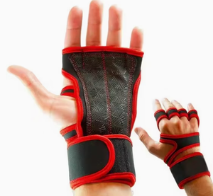 Guantes Negros de Medio Dedo para Levantamiento de Pesas con Soporte para Muñeca, Transpirables, para Entrenamiento Físico, Gimnasio, Deportes de Primavera y Otoño - Product Image 1