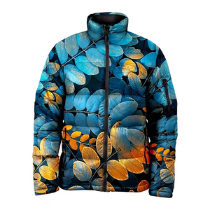 Meilleure Vente Nouvelle Arrivée Veste d'Hiver Rembourrée Personnalisée avec Col Zippé et Boutons Imprimée par Sublimation Intégrale pour Homme - Product Image 2