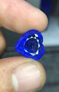 Bloc de Tanzanite naturelle en forme de cœur, bleu violet, pierre précieuse non montée pour la fabrication de bijoux, anneaux, pendentifs, collectionneurs - Product Image 4