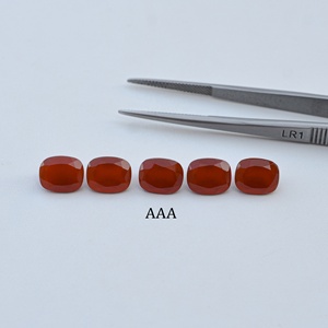 Grand stock de pierres précieuses en onyx rouge naturel facetté de 8x10 mm, coupe longue en forme de coussin, vente en gros, pierres précieuses en vrac, cadeaux personnalisés de Noël - Product Image 2