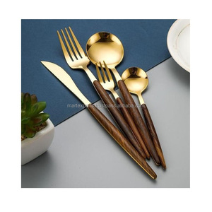 Modern Designer Stainless Steel Cutlery Set Mirror Polish Long Handle Durable Dining Spoons Forks <b>Knives</b> for Home Office Dining - Product Image 1