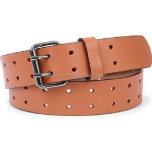 Ceinture décontractée en cuir robuste de 2 pouces de large pour hommes-noir marron ou beige finition cuir véritable avec boucle SS à double broche - Product Image 5