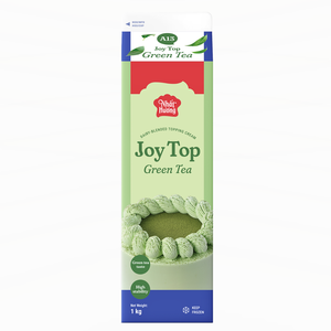ครีมเทียมสำหรับเบเกอรี่ขายส่งยอดนิยม ไม่ใช้นม ใช้ในร้านเบเกอรี่ฮาลาล ยี่ห้อ Joy Top รสชาเขียว ผสมครีมเทียม 1 กก. รับผลิตแบบ OEM/ODM - Product Image 1