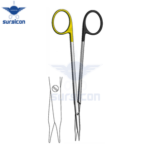 Ciseaux Reynolds 11 cm / 4-1/4 pouces, lame droite et coudée, lame dentelée, ciseaux chirurgicaux Super Cut TC pour une coupe de précision - Product Image 3