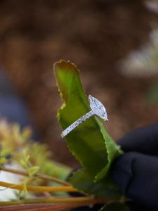 Anillo Solitario de Oro Sólido de 14K de Calidad Premium con Corte Marquise, Diamante Cultivado en Laboratorio de Alto Brillo, Acabado Resistente al Deslustre con Baño de Rodio, Lujo - Product Image 5