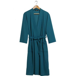 2026 New Arrive Breathable <b>Waffle</b> Cotton Luxury <b>Bathrobe</b> Home Wear Robes Women's Sleepwear - Product Image 4