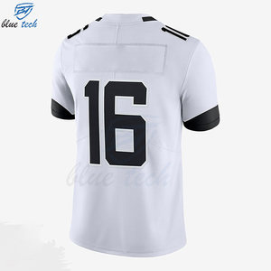 Custom Breathable Short Sleeve American Football Jersey with Custom Team Name Number Logo Printing Sublimated 100% Polyester - Product Image 2