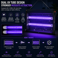 Tube de lampe UV BL 368nm pour la capture des moustiques, tube LED UVA de 4 pieds, anti-mouches et anti-moustiques, garantie de 2 ans