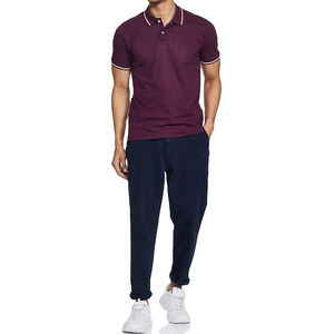 Camiseta Polo Lisa Personalizada de Manga Corta, 100% Algodón, Transpirable, Corte Ajustado Informal, Diseño con Bolsillo, Camiseta Polo de Golf para Negocios - Product Image 3