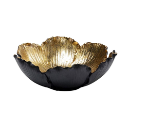 Nouveauté : Bol de service rond en aluminium noir et or pour la maison, les hôtels, les mariages, les tables de réception - Product Image 5