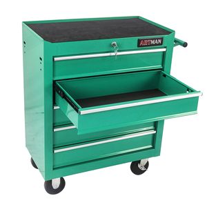 Carrello Portautensili Multifunzionale Verde a 5 Cassetti con Ruote, Pratico Carrello Utilitario - Product Image 4