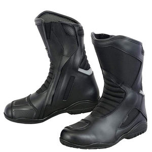 Bottes de moto courtes en cuir pour hommes, style personnalisé respirant, toutes saisons, pour la conduite urbaine, directement de l'usine - Product Image 2