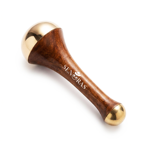 Bâtonnet de massage ayurvédique double en bronze Kansa pour le visage Senoras |   Outil pour raffermir et illuminer la peau |   Fournisseur en gros Inde - Product Image 3