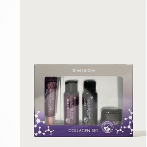 Productos para el cuidado de la piel Mizon Korean K-Beauty Collagen Basic Skincare Miniature Hecho en Corea Kit unisex de viaje - Product Image 2