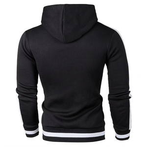 Vente en gros de sweat-shirts à capuche zippés pour hommes, décontractés, coupe ajustée, effet délavé à l'acide, à manches longues, vêtements de sport légers - Product Image 4
