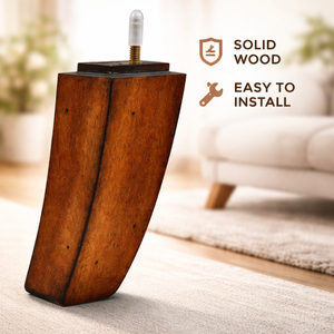 Aesthetic Solid Wood Curved Furniture <b>Feet</b> Customizable Replacement Slanted Wooden <b>Sofa</b> Legs <b>For</b> Modern Couch And Chair - Product Image 3