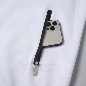 Men White Tracksuit Full Sleeve Zipper Front Pocket Sporty Style Breathable Polyester Regular Fit Spring Wear - Product Image 5