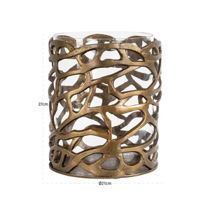 Evening Aura Cylinder <b>Candle</b> <b>Holder</b> 27cm <b>Tall</b> Heat Resistant Home Decoration Ø21cm - Product Image 2