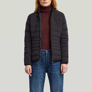 Custom Women's Canvas Puffer Jacket Breathable Windproof Winter Quilted Coat Casual Warm Outerwear - Product Image 2