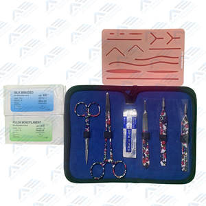 ชุดอุปกรณ์ทางการแพทย์ใช้ซ้ำได้เครื่องมือเย็บแผลชุดฝึกเย็บแผลทำจากสเตนเลสสตีลชุดฝึกเย็บแผล - Product Image 1