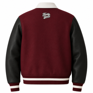 Veste de baseball vintage personnalisée avec logo, veste bomber pour homme, manches en cuir et laine, broderie, streetwear - Product Image 2