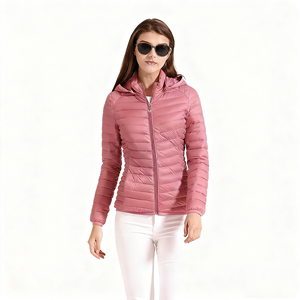 Chaqueta Acolchada con Capucha para Mujer, Cierre de Cremallera, Color Sólido, Ropa de Invierno, Tallas S-XL (Talla Europea) - Product Image 4