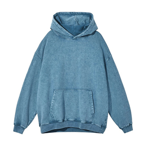 Sweat-shirts à capuche pour homme, qualité supérieure, légers, effet délavé, 100% coton molletonné, unisexe. - Product Image 2
