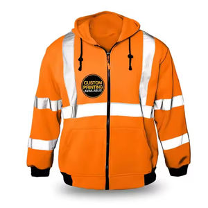 Sudadera de Seguridad Reflectante de Alta Visibilidad con LED Impermeable ANSI Clase 2, Personalizada OEM, para Hombre, Multicolor, 100% Nailon/Poliéster - Product Image 6