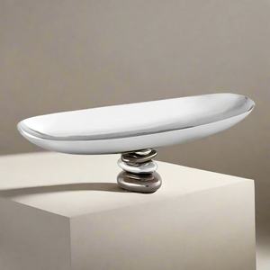 Tazón de chocolate de postre de calidad de exportación En tazón de acero inoxidable para servir alimentos con soporte de diseñador a granel a precios competitivos - Product Image 1