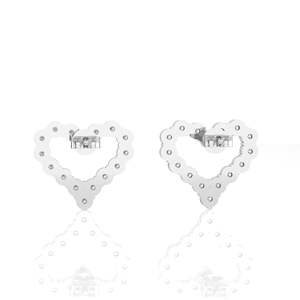 ต่างหูห่วงรูปหัวใจน่ารักประดับมอยส์ซาไนต์สำหรับผู้หญิงสำหรับงานหมั้น - Product Image 4