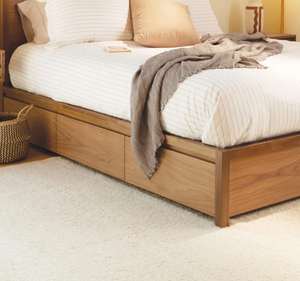 Base de Cama Moderna de Madera de Teca Sólida, Ecológica y Duradera, con Almacenamiento, Estilo Minimalista, con Cajones, Muebles de Dormitorio Escandinavos - Product Image 3